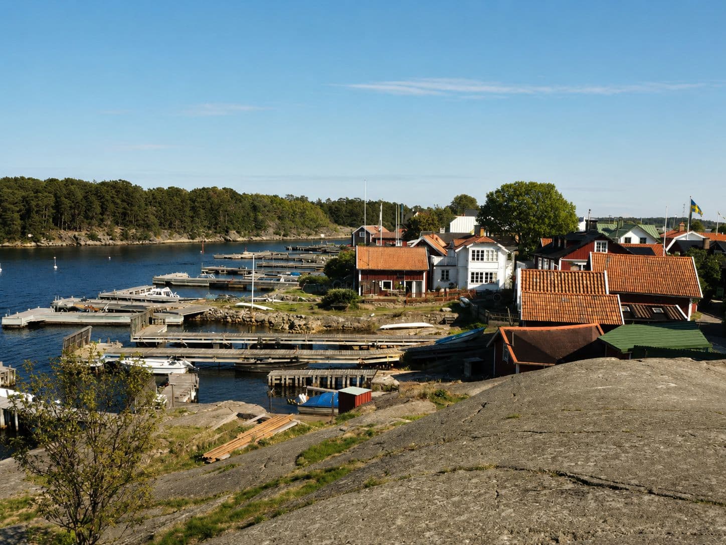 Sandhamn marina in the outer Stockholm Archipelago