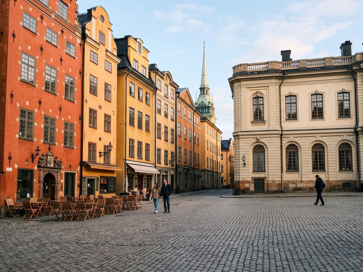 Stortorget and the warm-colored historic buildings of Stockholm's Old Town
